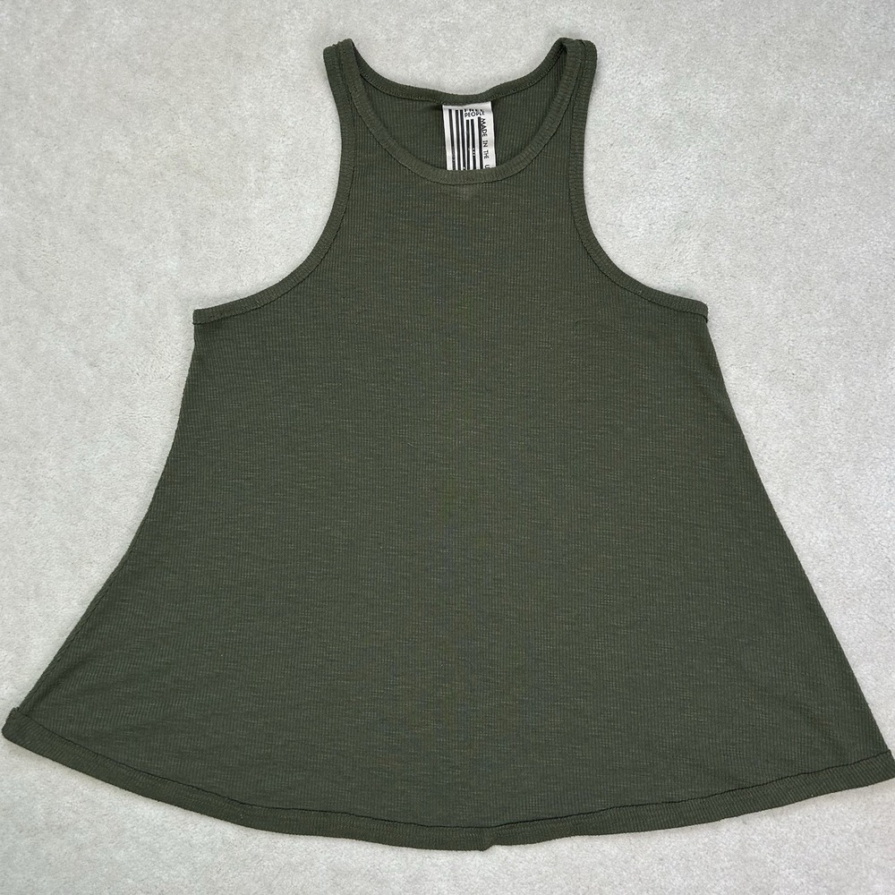 Free People Ribbed Swing Sleeveless Tank Top Women's Small Flowy Hem Relaxed
